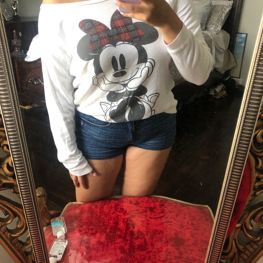 Off the shoulder Mickey Mouse shirt